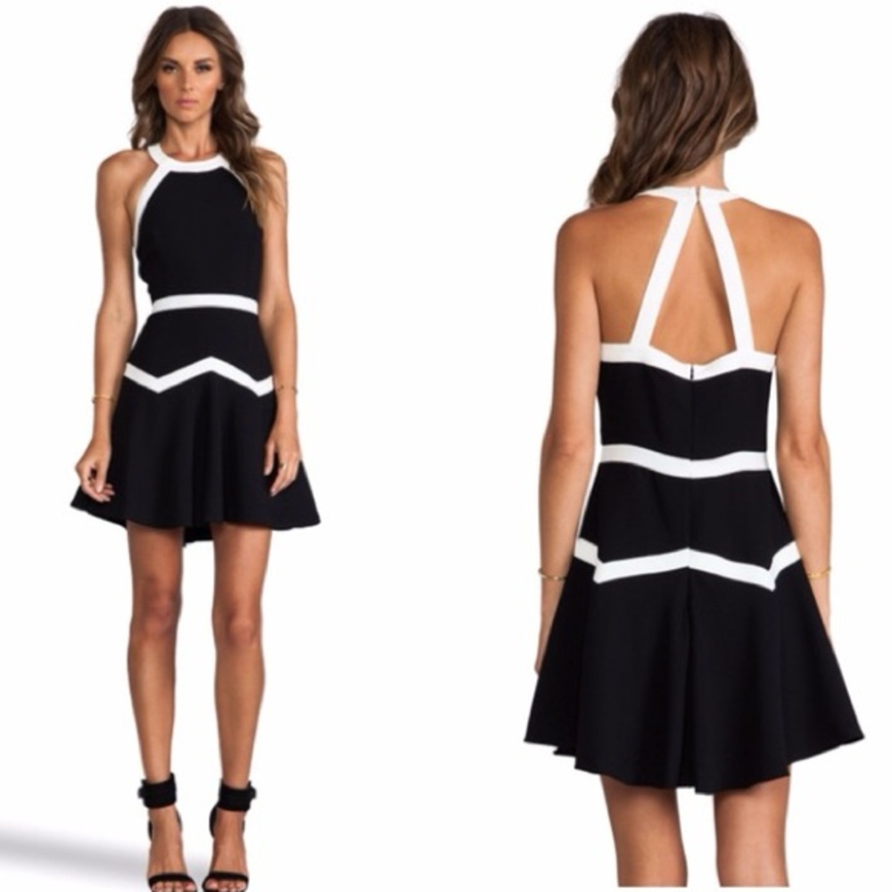 NWT PARKER Black and White Dress